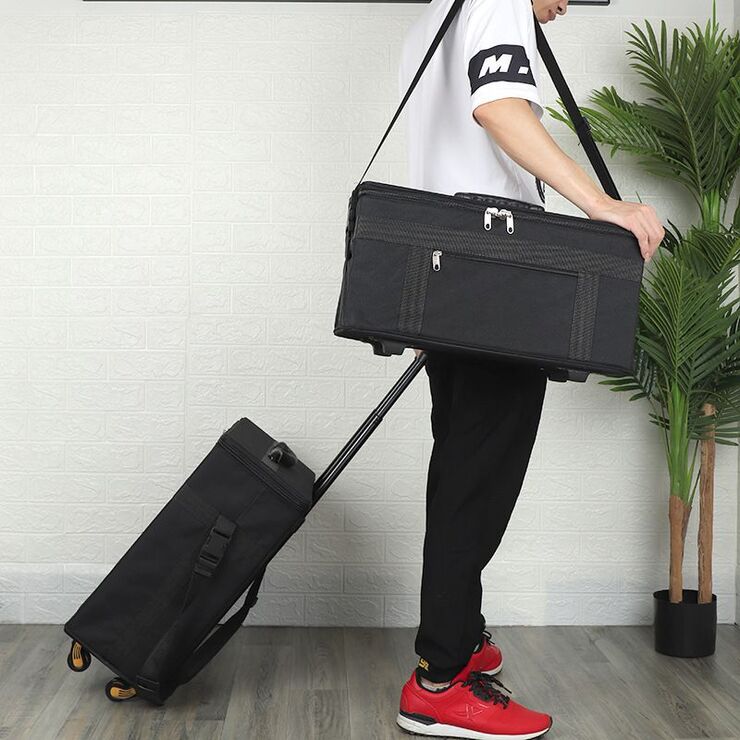 Mobile double box (suitcase, trunk, organizer, display case) on wheels for frames and glasses for 195 slots JS-C201004