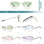 Безободковые солнцезащитные металлические очки с защитой UV-400 и нейлоновыми линзами Big City S25647