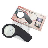 Portable pocket magnifier with backlight and UV light 21013, diameter: 50 mm, magnification: 4X