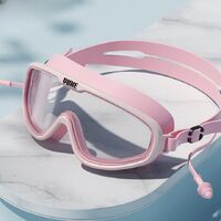 Очки для плавания водонепроницаемые с защитой от запотевания, с берушами и  шапочкой, YJ309-YU