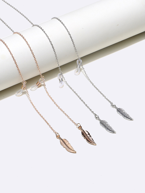 Set of two glasses chain with color crystals GM109