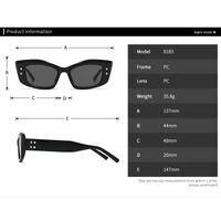 Plastic cat-eye sunglasses for women Elit 9183-EL