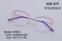 Metal ultrathin women's frame with rhinestones Wilibolo K9861