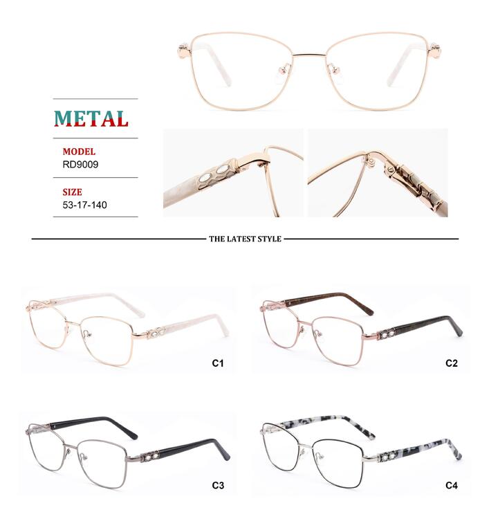 Metal frames for glasses with spring hinges Big City RD9009