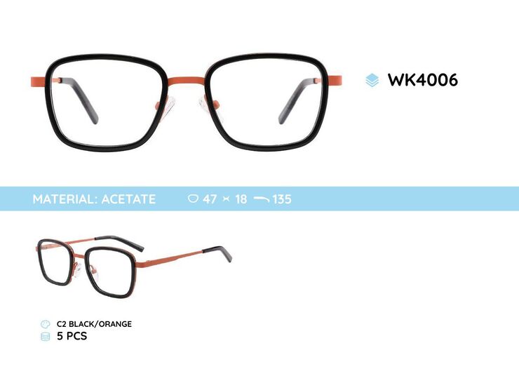 Acetate plastic frames for kids WK4006