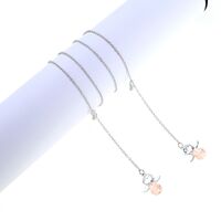 Metal non-slip chain, with pendant crystal angel, for glasses and masks GL825