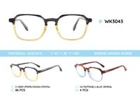 Acetate plastic frames for kids, with spring higes WK3043
