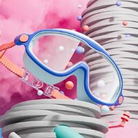 Очки для плавания детские (3-15 лет) водонепроницаемые с защитой от запотевания BE028-YU