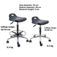Round rotary lift stool with waterproof seat and backrest 0702C, 0702K, 0702CV, 0702KV