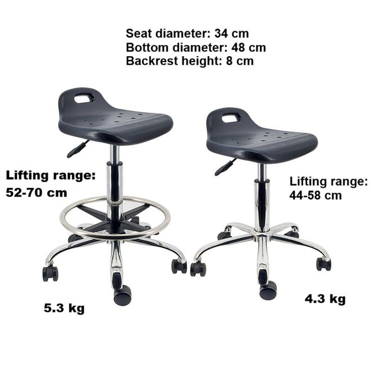 Round rotary lift stool with waterproof seat and backrest 0702C, 0702K, 0702CV, 0702KV