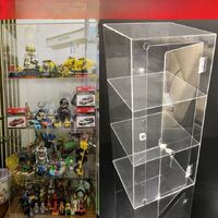 Acrylic desktop transparent display stand for glasses, frames, cases and accessories 5003-8004, size 50/80 * 30 cm