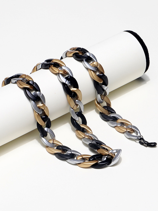 Stylish fashion glasses chain with large, medium and small pearls GL517