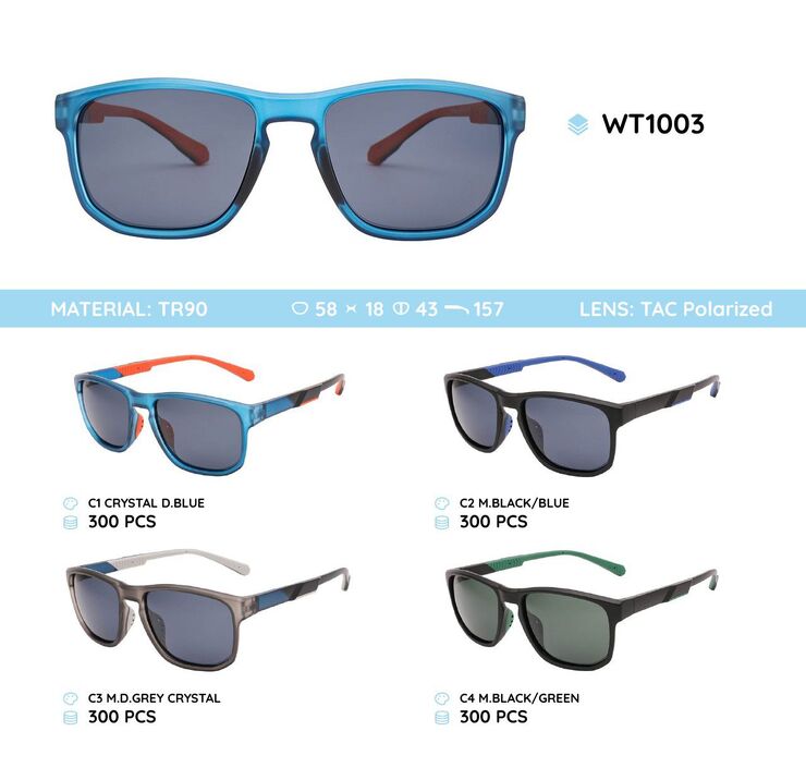 Plastic TR90 frame polarized sunglasses WT1003