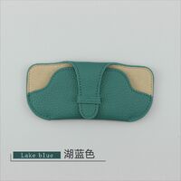 Genuine leather glasses case with microfiber lining ZY015