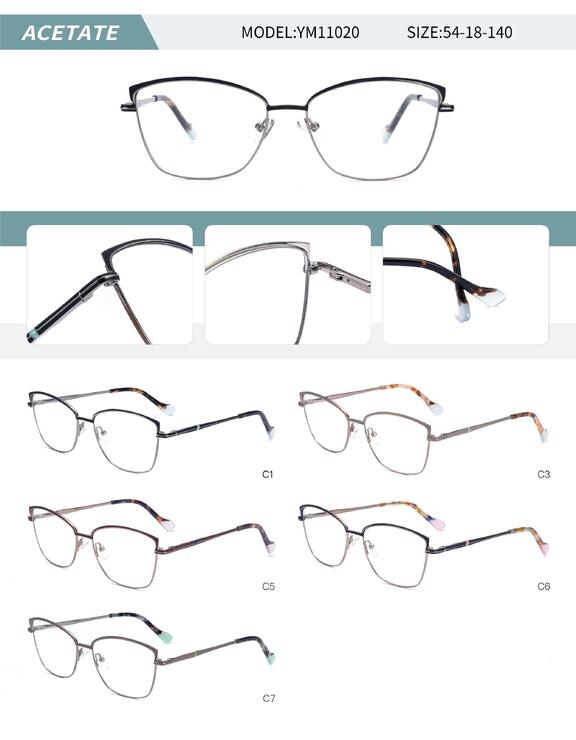 Оправа металлическая женская с флексом YM11020-DA