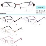 Ready-made nylor metal frame glasses Vizzini V7026, plastic lens, diopters +1.00 to +4.00 (step 0.25)