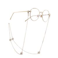 Metal non-slip chain, with pearls, for glasses and masks GA044