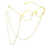 Gold-colored metal non-slip chain, copper triangle, for glasses and masks GL683