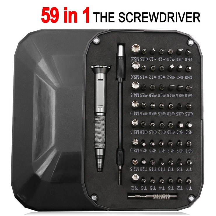 Universal screwdriver set, 59 in 1 with plastic case