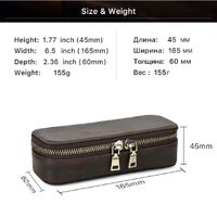 Eyeglasses genuine leather clutch bag with zipper CF1169