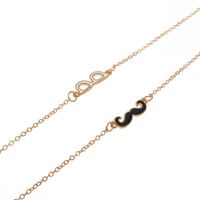 Gold-colored metal non-slip chain, with glasses and mustache, for glasses and masks GL033