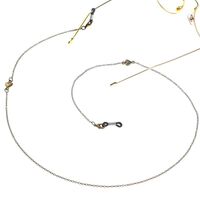 Bronze-colored metal non-slip chain, with a heart, for glasses and masks GL140