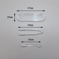 Пинцеты с присоской, индивидуальная упаковка, длина 6 см, для работы с контактными линзами, заказ от 60 штук 全透明领子套盒