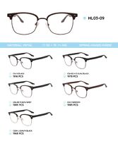 Metal frame with TR-90 temples with spring hinges HL03-09