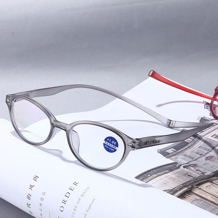 Plastic folding magnet glasses for reading 2888 with Blue ray cut protection, diopters from +1.00 to +4.00, RMC=62-64