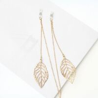 Металлическая нескользящая цепочка, c листом, для очков и масок GA025