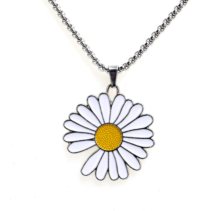 Stainless steel eyeglass chain with camomile pendant GN002