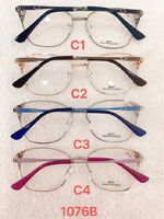 Metal frame for glasses with spring hinges 1076B