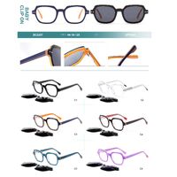 Plastic acetate frame for kids with spring hinges + polarized clip-on Big City BC2207S