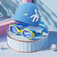Swimming waterproof anti-fog goggles for kids (3-15 years), with cap, 626-YU