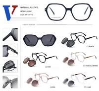 Оправа пластиковая из ацетата с флексом + поляризационная насадка 6580-DA