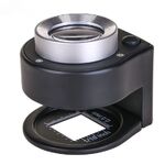 Portable pocket magnifier with backlight and UV light 2106, diameter: 26 mm, magnification: 30X