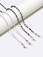 Set of four gold, silver and black glasses chain GM119