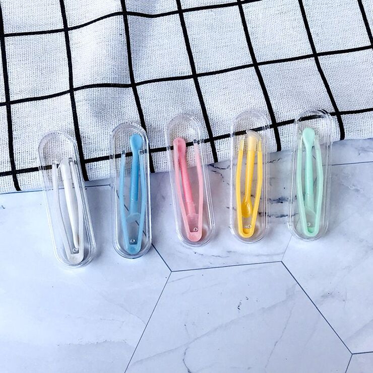 Plastic tweezers with individual pencil-box packaging HF2005, size 5.5 cm