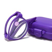 Очки складные пластиковые для чтения, с футляром, с защитой Blue ray cut, диоптрии от 0.00 до +4.00, РМЦ=62-64 KY666老花镜