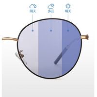 Очки металлические фотохромные с защитой от синего света 9628-GT