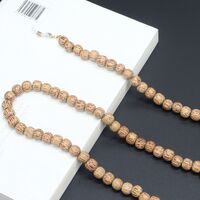 Metal non-slip natural coconut shell chain, round beads, for glasses and masks GL340