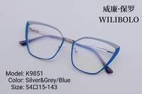 Metal ultrathin frames Wilibolo, with spring hinges K9851