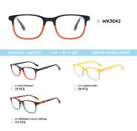 Acetate plastic frames for kids, with spring higes WK3042