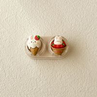 Mini soft contact lens kit retractable W-CT45草莓兔花