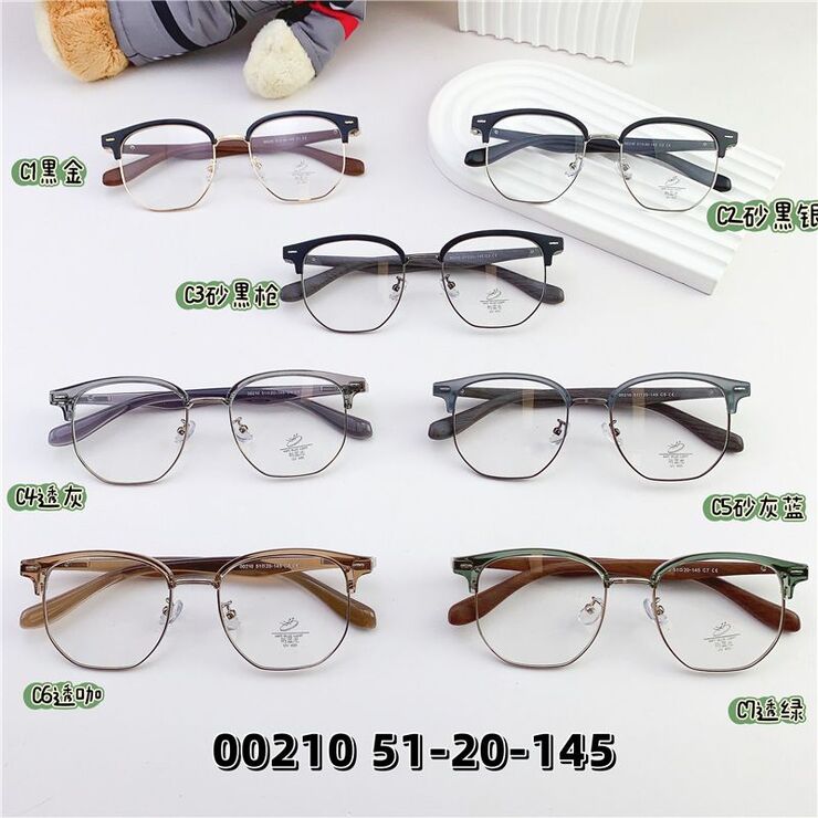 Оправа гибридная, металл + TR90, линзы с Blue Block покрытием SANTA 00210