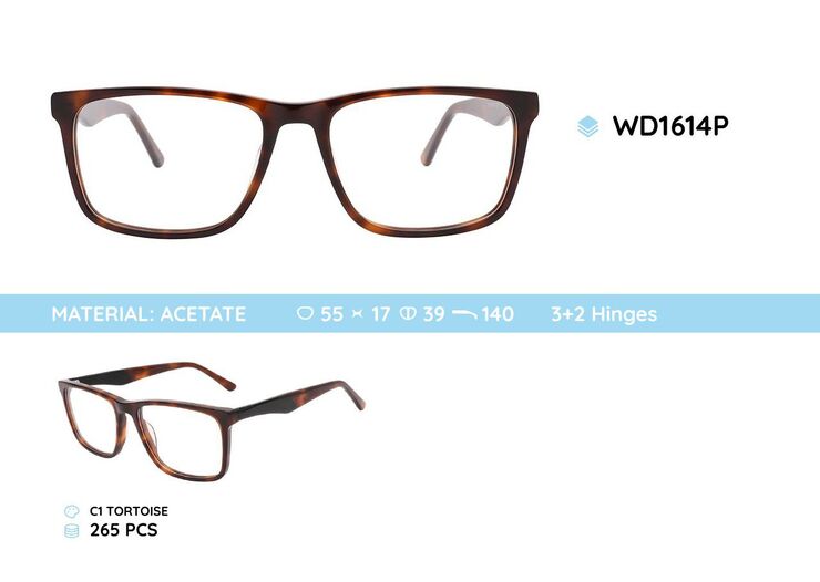 Plastic acetate eyeglasses frame WD1614P