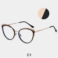 Combined frame (metal + TR90) or glasses with blue light protection, with spring hinges FA87240