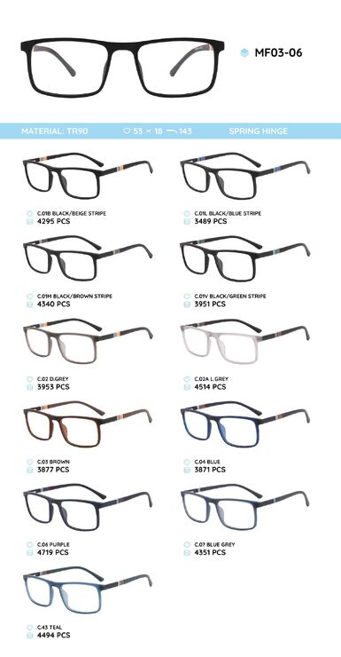 TR-90 plastic frames for glasses MF03-06