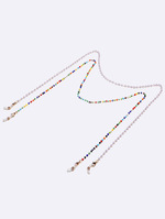 Set of two acrylic black and malachite green glasses chain GM134