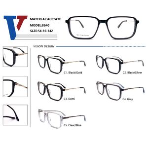 Plastic acetate + metal frame with spring hinges 8640-DA